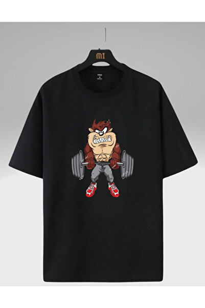 AEMİ Tricou pentru bărbați, 100% bumbac, cu gât crew, imprimat