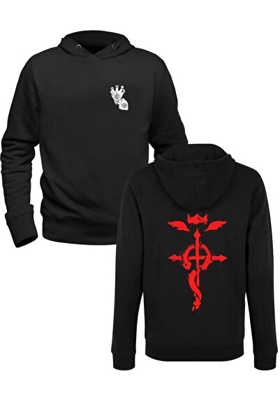 Alfa Tshirt Fullmetal Alchemist Black Front Back Children's Printed Sweatshirt