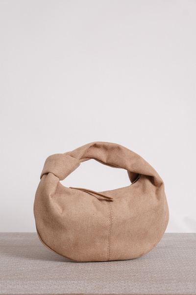 staybeautiful Beige Suede Mini Jordie Women's Handbag
