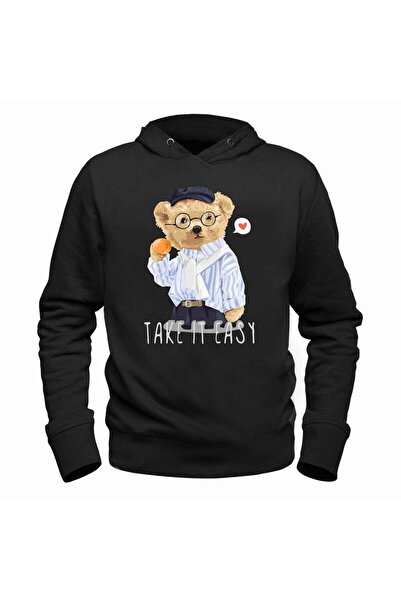 Alfa Tshirt سويت شيرت أسود للأطفال من Take It Easy Tedy Bear