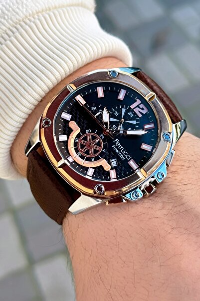 Ferrucci Function FCF.03276FK.03 Deri Kordon Erkek Kol Saati