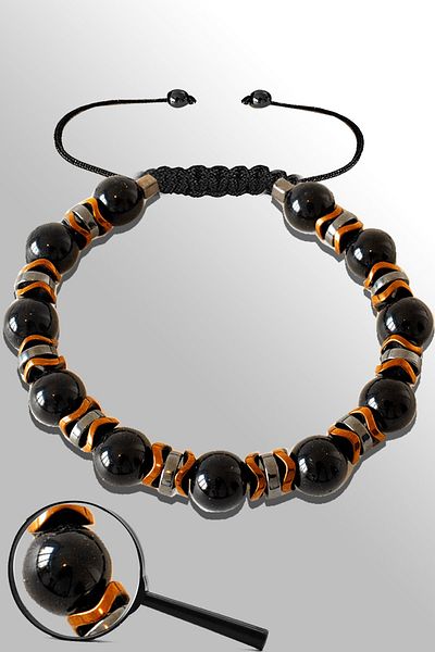 Tesbih Atölyesi 8 Mm Natural Rose Hematite Shungite Bracelet - Certified