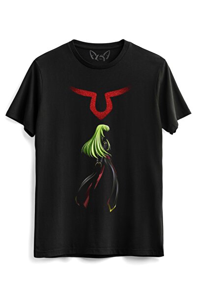 Alfa Tshirt Code Geass Resim Baskılı Çocuk Siyah Tshirt