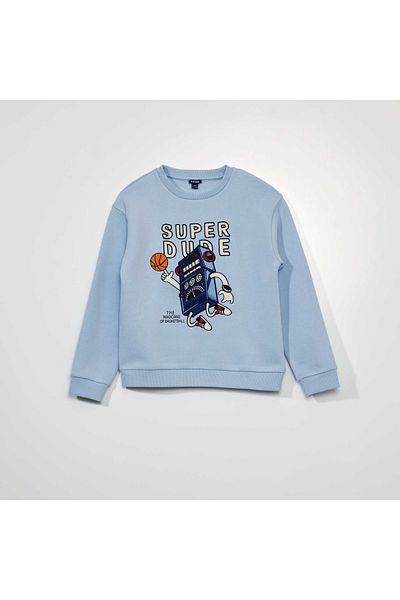 Zeyder Kids Boy's Embroidery Detailed Sweatshirt