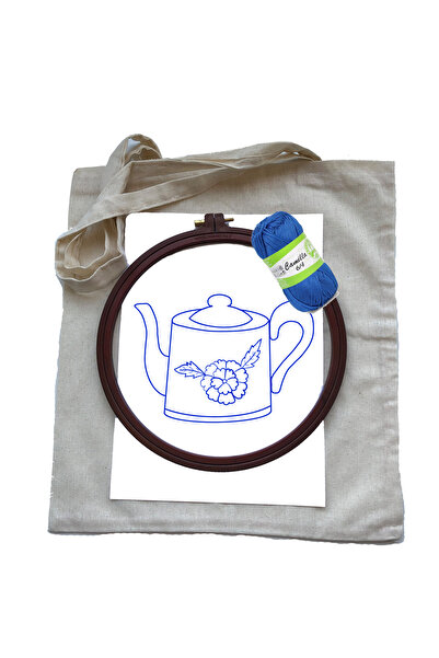 Tahayyüls Tasarım Atölyesi Iğnesiz Çantalı Punch Nakışı Devam Seti Blue Blanc...