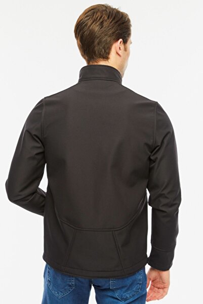 Uniprom Μαλακό παλτό με φλις εσωτερικά, αδιάβροχο και αντιανεμικό Pro Model Black Men