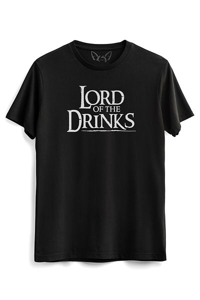 Alfa Tshirt Παιδικό μαύρο μπλουζάκι Lord Of Drinks