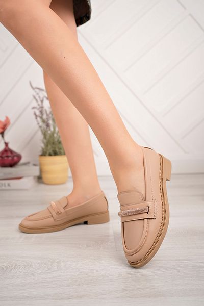 Nexs Γυναικεία Παπούτσια Loafer Skin Stone