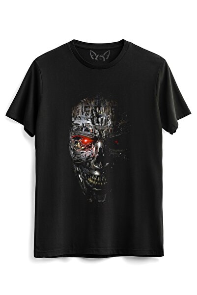 Alfa Tshirt Terminatör Resimli Dijital Baskılı Çocuk Siyah Tshirt