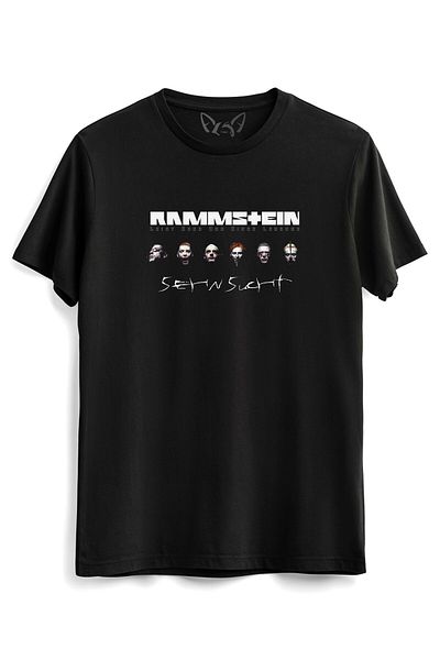 Alfa Tshirt Tricou negru pentru copii cu imprimeu Rammstein