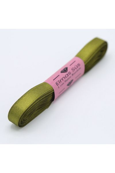 E Elmas Khaki Satin Ribbon 1 Cm 10 M