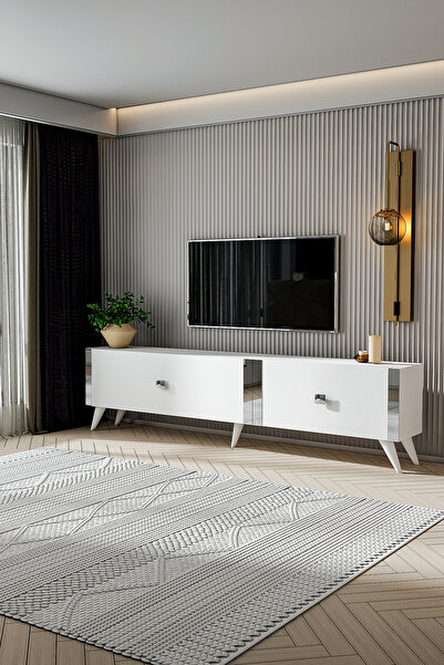 Givayo Mobilya ELİZA TV ÜNİTESİ BEYAZ GÜMÜŞ