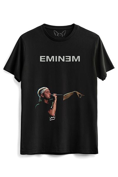 Alfa Tshirt Παιδικό μαύρο μπλουζάκι Eminem Printed