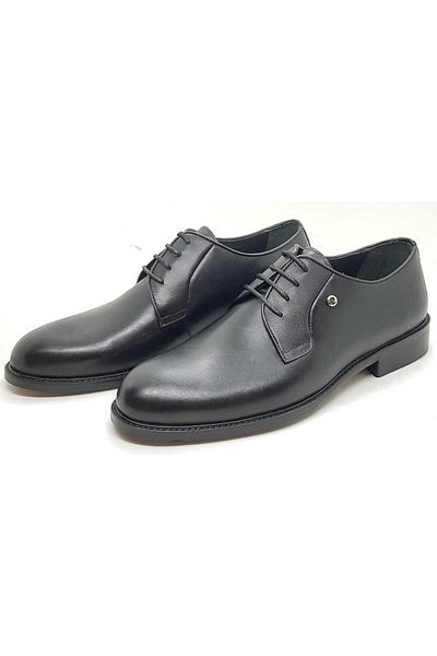 Pierre Cardin negru simplu pantofi din piele cu șireturi din piele naturală