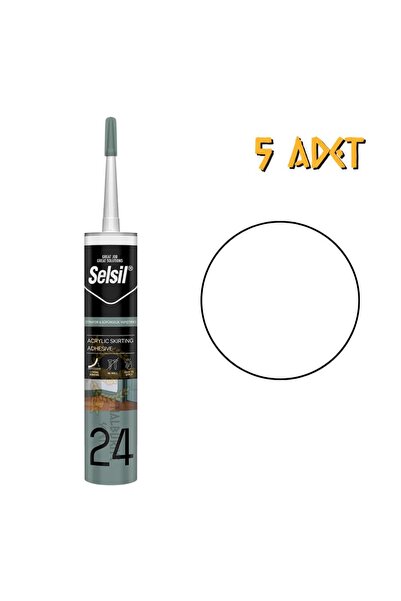 Selsil Strafor Süpürgelik Montaj Yapıştırıcı Sıvı Çivi 300 ml. - 5 Adet