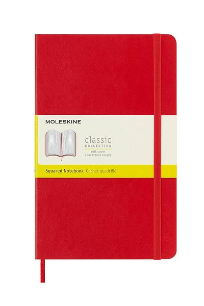 Moleskine Classic Collection Notebook Large 13x21cm Soft Cover Checkered 240 Sheets