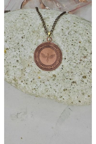 KAVELE 100% Real Pure Copper Motif Copper Necklace Unisex