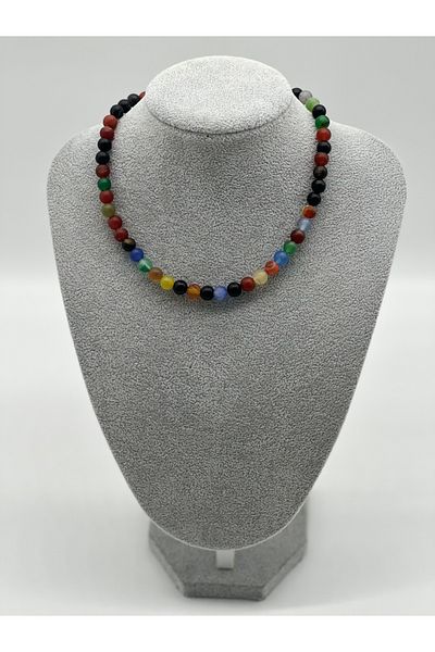 Hobimos 100% Natural Stone Necklace Chakra Stone