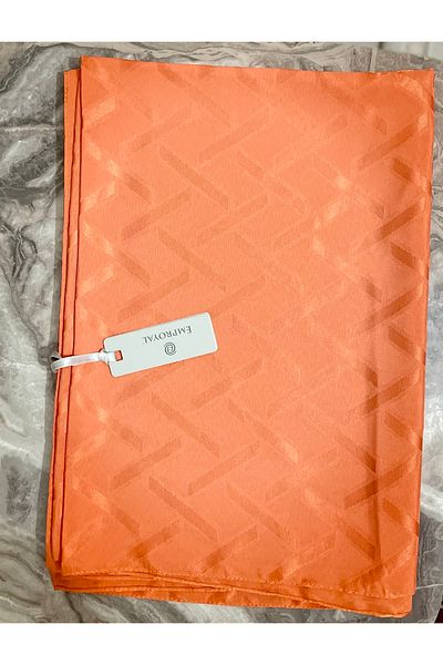 Emproyal X-patterned cotton jacquard shawl