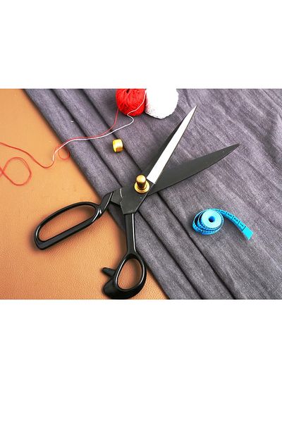 hodbehod 28 Cm Large Size Screw Countertop Professional Fabric Cutting Scissors with Steel Nut