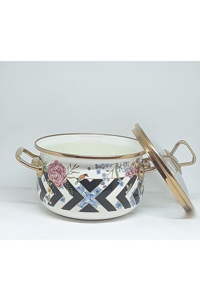 Avşar ENAMEL HOUSE 18 CM 2 LITER BEGONVIL ENAMEL COOKER