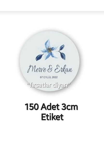 fırsatlar diyarı Henna Engagement Promise Wedding Wedding Gift Label Sticker - 150 Pieces