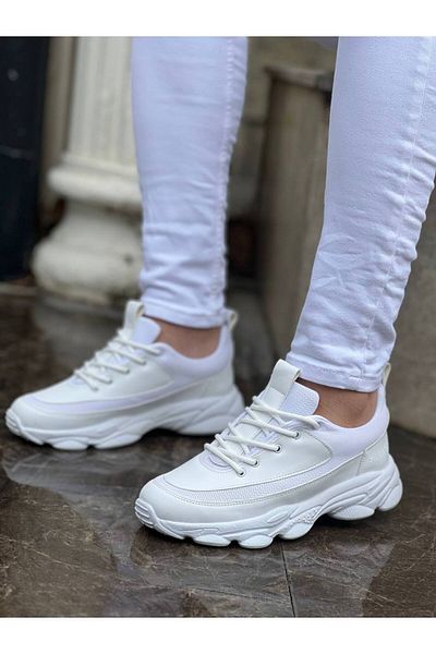 Joy Man J707 Lace-Up Orthopedic Sole Casual Ανδρικά αθλητικά αθλητικά παπούτσια BT Λευκό