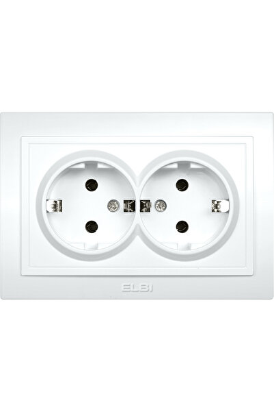 ELBİ Elbi Zena/Vega İkili Topraklı Priz M+K Karbeyaz