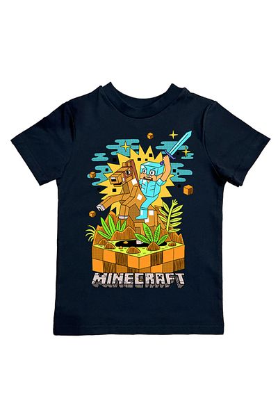 MINECRAFT Children's Summer T-Shirt - Printed, Cotton Combed