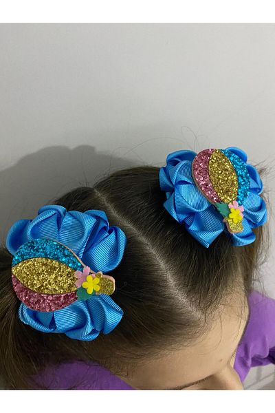Stil Tasarım Toka Blue Shiny 2-Piece Buckle with Balloons
