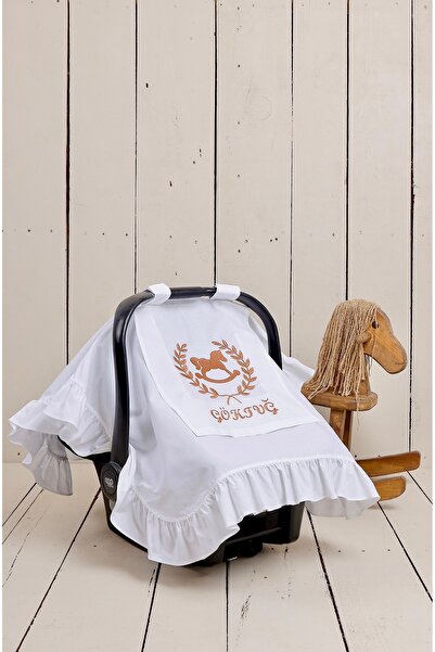 JUNİPERUS Fırfırlı Kişiye Özel Nakışlı Puset Örtüsü