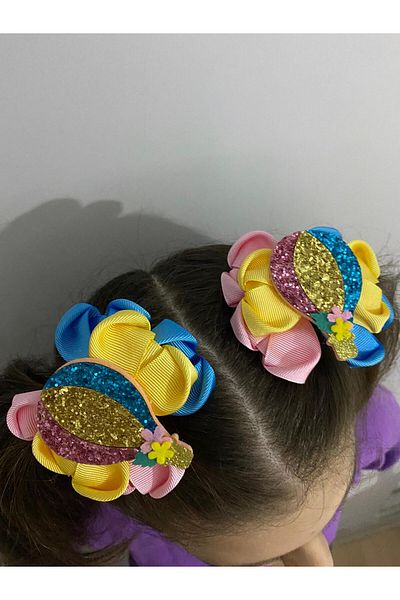 Stil Tasarım Toka Colorful Shiny 2-Piece Buckle with Balloons