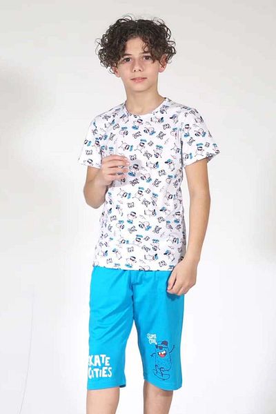 VİENETTA Costum de pijama caprili cu maneca scurta pentru baieti 
 , 212778