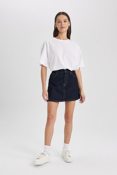 DeFacto Oversize Wide Fit Crew Neck Basic μασίφ κοντομάνικο T-shirt V4136az24sp