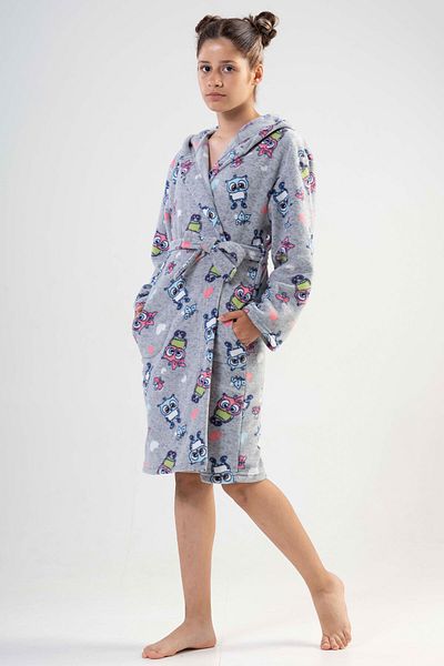 VİENETTA Vienetta Girl's Peignoir - με φλις καπάκι και τσέπες, 201011
