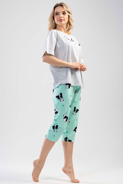 VİENETTA Kadın P.suprem O Yaka Dusuk Omuzlu Kısa Kol Etegı Oval Kaprı Takım, 111452