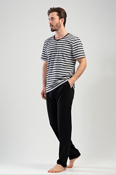 VİENETTA Men's Short Sleeve Pajama Set
,111203