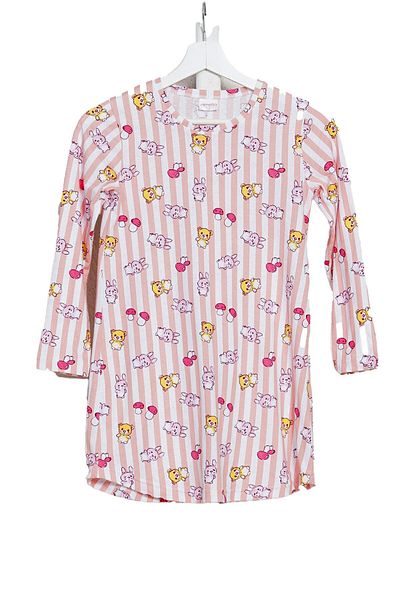 VİENETTA Girl's Cotton Long Sleeve Printed Nightdress, 007065