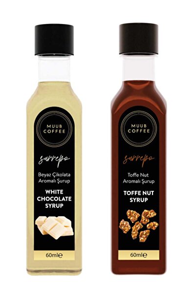 MUUB COFFEE 2 Lİ ÖZEL FORMÜLİZE ŞURUP SERİSİ Beyaz çikolata ve Toffe Nut Şuru...