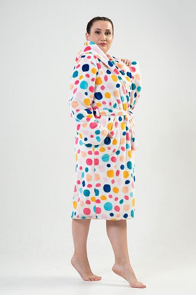 VİENETTA Γυναικεία μακρυμάνικη ρόμπα Welsoft Plus Size με καπάκι 
 , 202113
