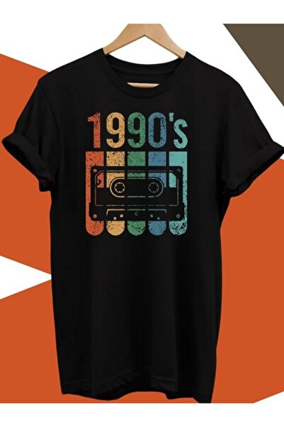 Boi Vintage εμπριμέ ασπρόμαυρο μπλουζάκι μεγάλου μεγέθους της δεκαετίας του 1...