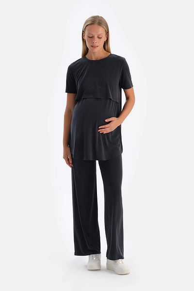 Dagi Black Modal Maternity Pants