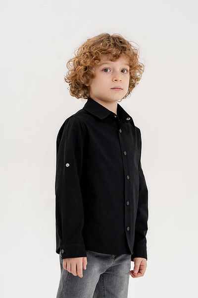 Gold Class Kidswear Сгъваема базова риза за момче с дълъг ръкав