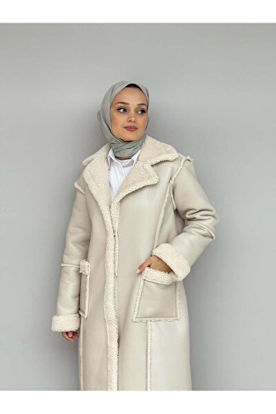 Garzia İtalia معطف من الصوف الصناعي مع تفاصيل خياطة طويلة