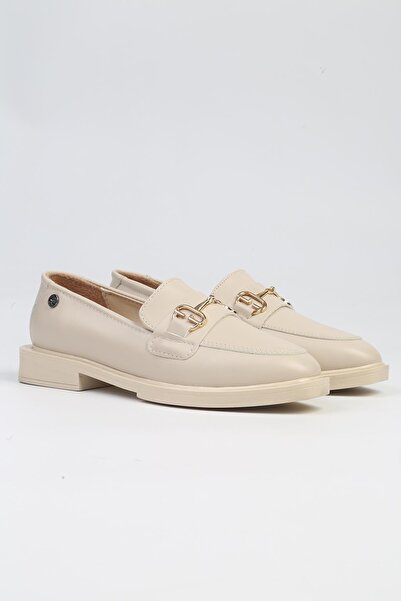 Pierre Cardin ® | PC-53162 - 3441 Bej Cilt-Kadın Loafer