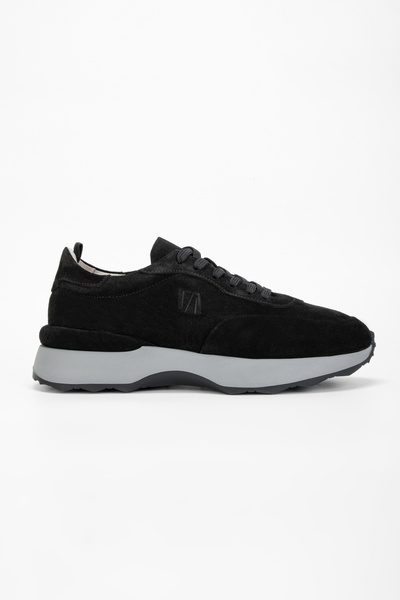 Valmenti Erkek Siyah Süet Hakiki Deri Sneakers & Spor Ayakkabı
