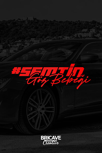 Bricave Semtin Göz Bebeği Yazı JDM Araba-Motosiklet Cam Etiket Sticker 19x6cm