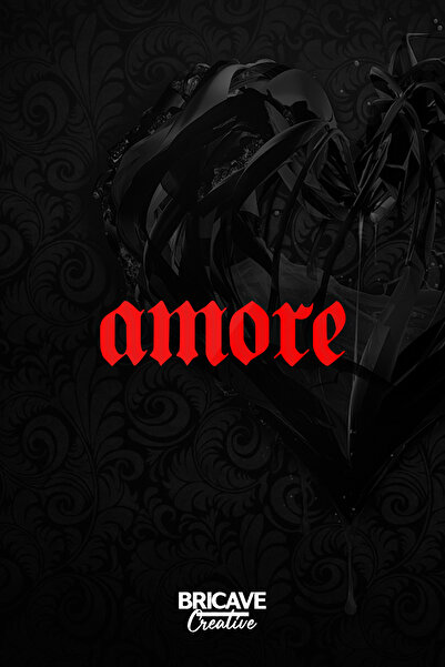 Bricave amore Aşk Yazı JDM Araba-Motosiklet Cam Etiket Sticker 13,5x3,6cm