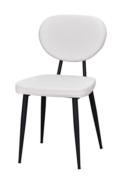 VİLİNZE Deniz Siyah Ayak Metal Teddy Sandalye