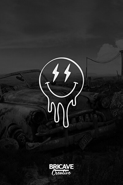 Bricave Emoji JDM Araba-Motosiklet Cam Etiket Sticker 9x14cm